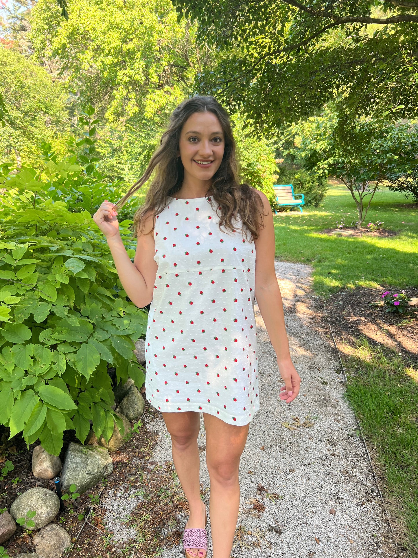 Betsy Strawberry Shift Dress
