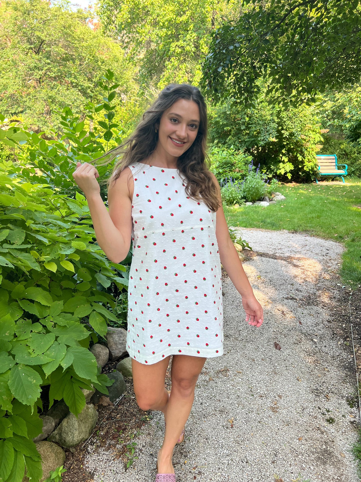 Betsy Strawberry Shift Dress