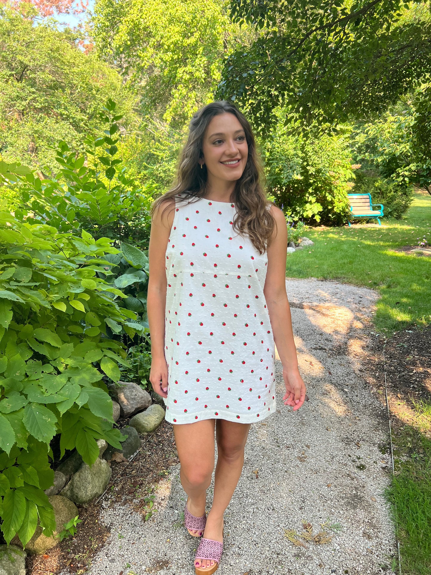 Betsy Strawberry Shift Dress