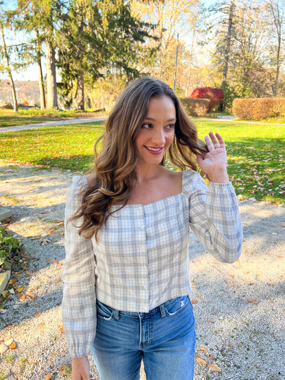 Molly Plaid Top