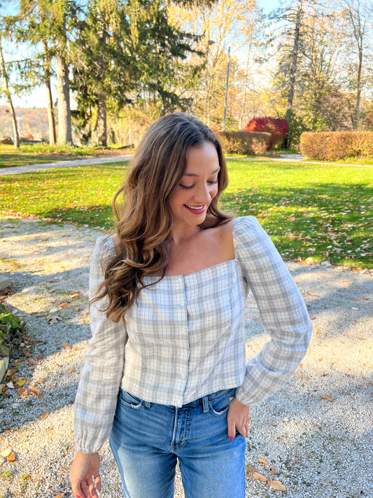 Molly Plaid Top