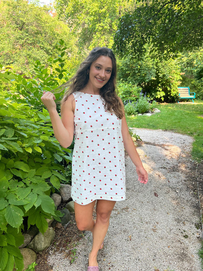 Betsy Strawberry Shift Dress